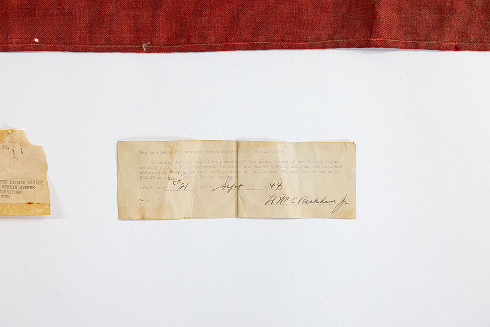 D-Day Flag | 1940s, one of the first flags flown during Operation Neptune and the earliest known flag from D-Day to ever surface for sale. - Image 3